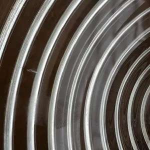 Set of 2 used concentric ring serving glass bowls