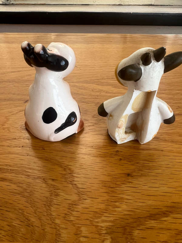 Little Cows kitchen collection.  Including white salt and pepper shakers