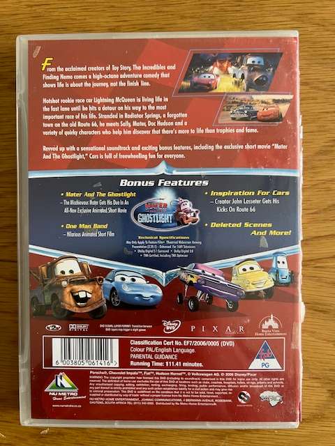 DVD: Disney's CARS (2006)