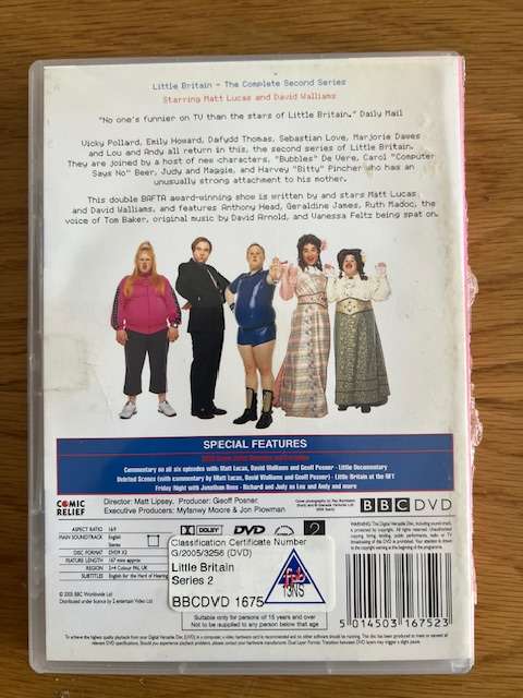 DVD Collection: Little Britain.  Including Series 1 - 3 (2005 - 2006), Abroad (2007) and Live (2006)