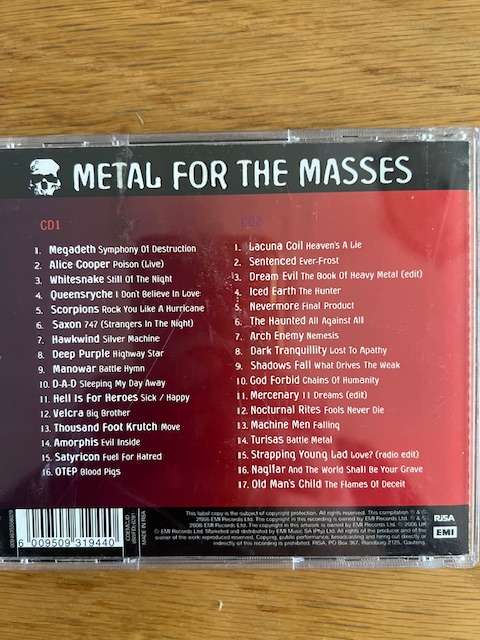 CD: Metal for the masses 2 Discs (2006)