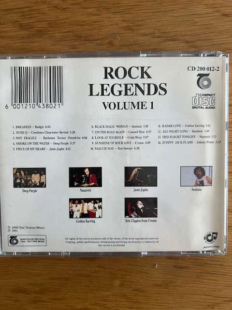CD: Various Artists - The best of Rock Legends (1990)