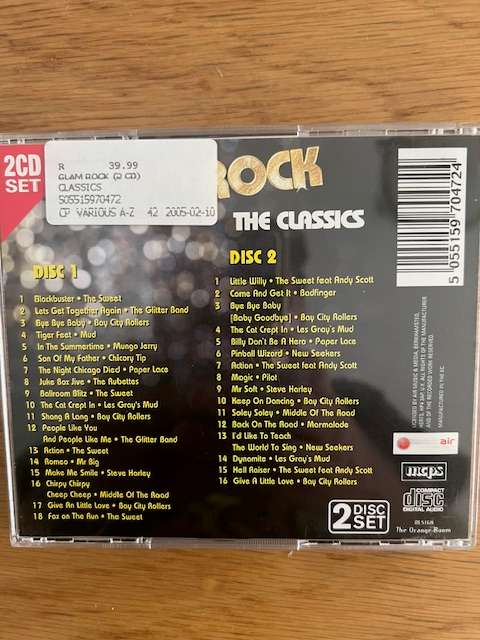CD: Various Artists - Glam Rock The Classics