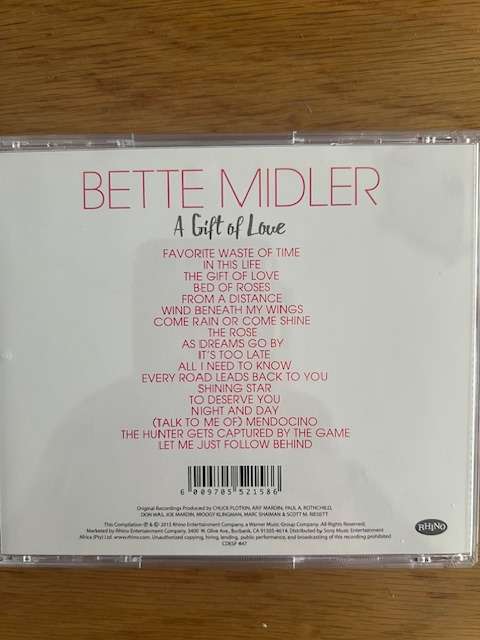 CD: Bette Midler - A gift of Love (2015)