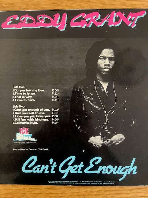 Record: Eddie Grant - Can't get enough. 1981