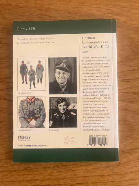 Book: German Commanders of World War II (1): Army (Elite).  Gordon Williamson