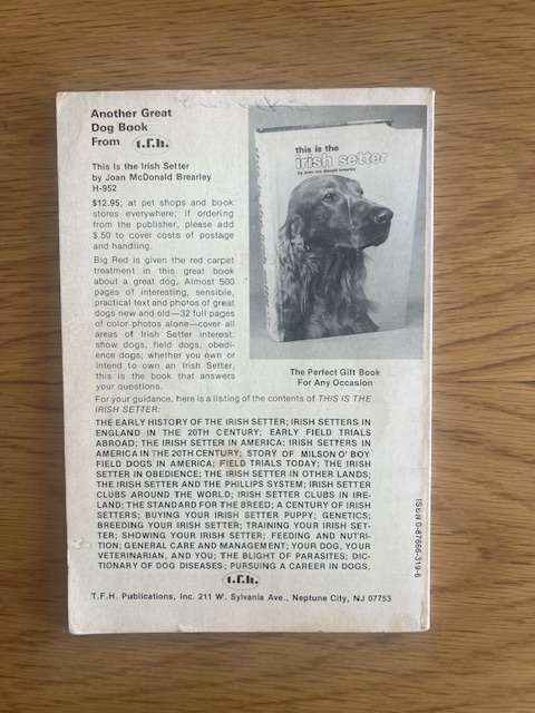 Book: How to raise and train an Irish Setter. Gannon