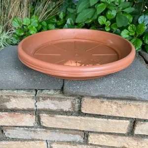 3 New Sanscape Plasticotta (no 33) pot saucers