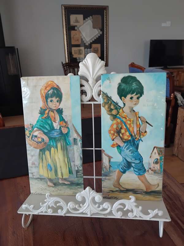 "VINTAGE FROM THE 1960s - "WIDE EYED/BIG EYES" PRINTS BY AUDREY DALLAS SIMPSON!!!!