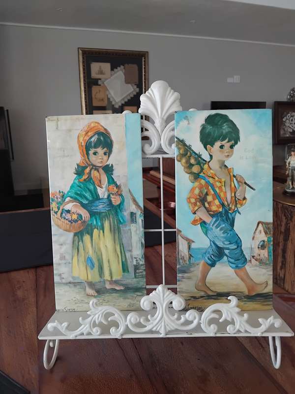 "VINTAGE FROM THE 1960s - "WIDE EYED/BIG EYES" PRINTS BY AUDREY DALLAS SIMPSON!!!!