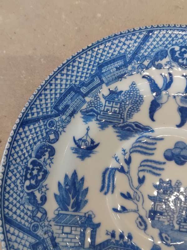 Vintage Made in Occupied Japan Fine Tableware Blue Willow ware collectable/replacement saucer.