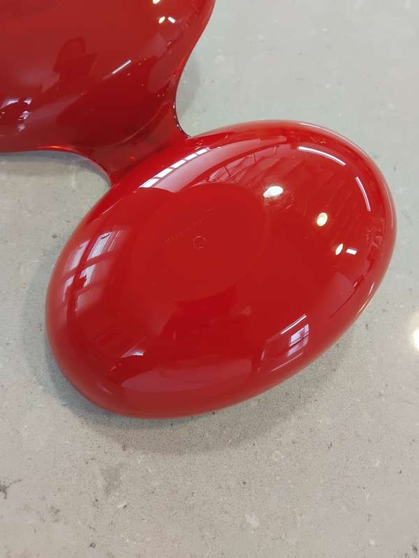 Postmodern Guzzini red and white party set.
