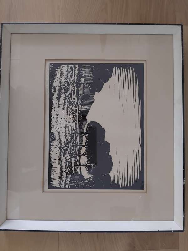 David Botha (South Africa, 1921 - 1995), Linocut, Signed and Numbered, 92/100
