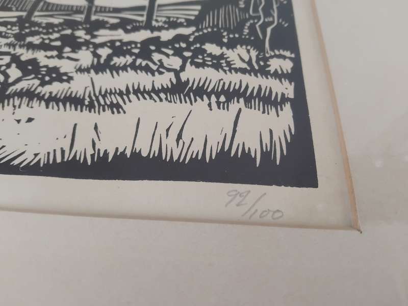 David Botha (South Africa, 1921 - 1995), Linocut, Signed and Numbered, 92/100