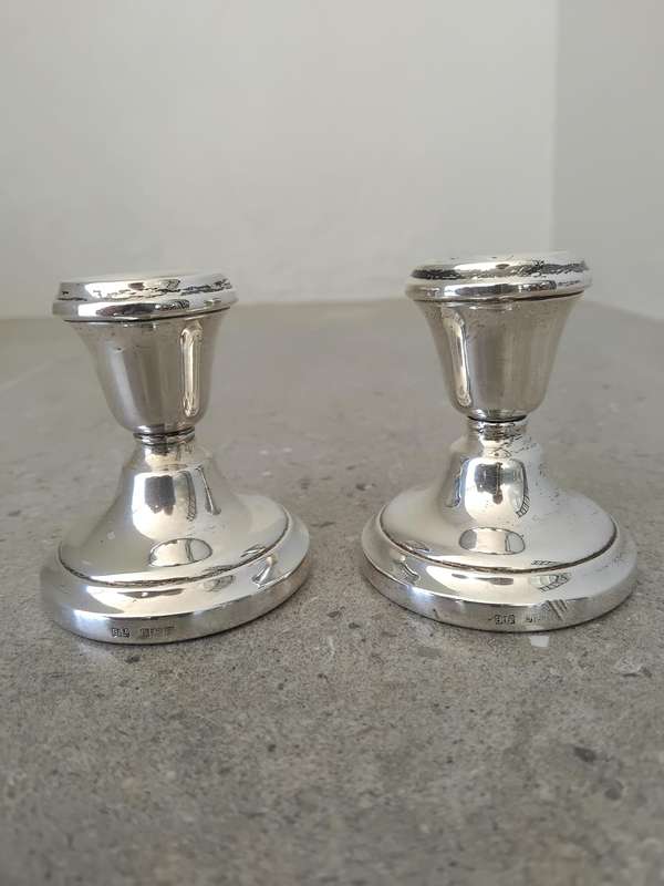 Pair of Hallmarked Solid Silver Candlesticks