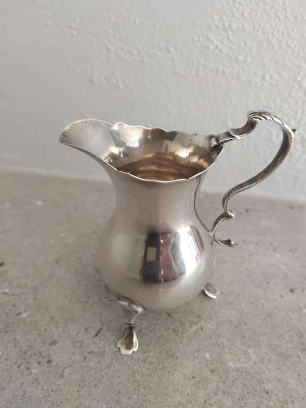 Sterling Silver Hallmarked George II Style Antique Cream/Milk Jug