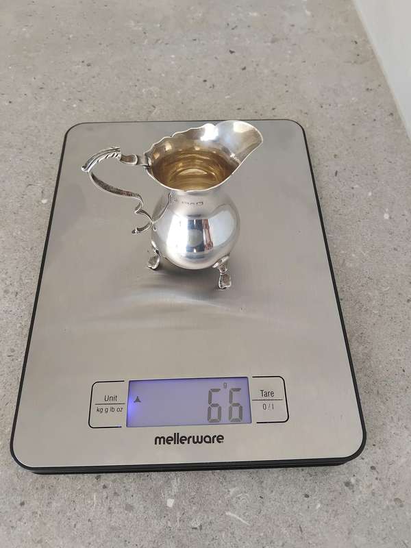 Sterling Silver Hallmarked George II Style Antique Cream/Milk Jug