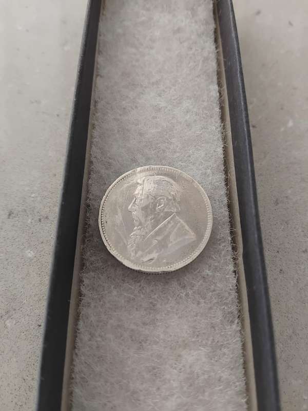 1895 ZAR Two Shillings Silver Kruger Coin