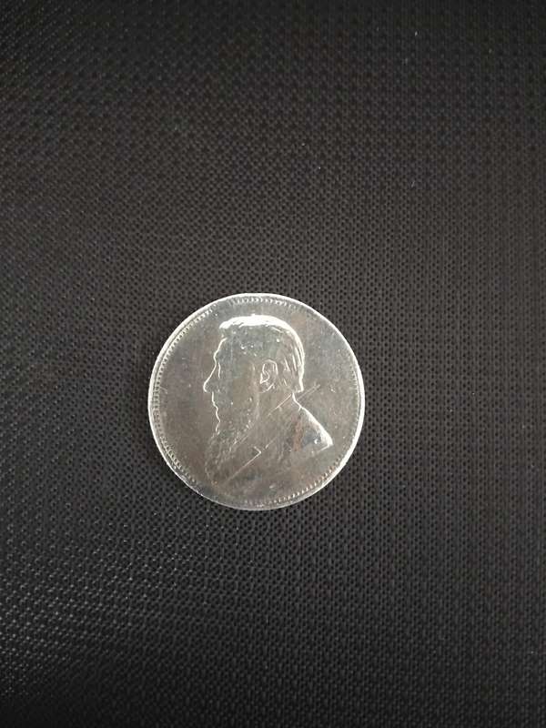 1895 ZAR Two Shillings Silver Kruger Coin