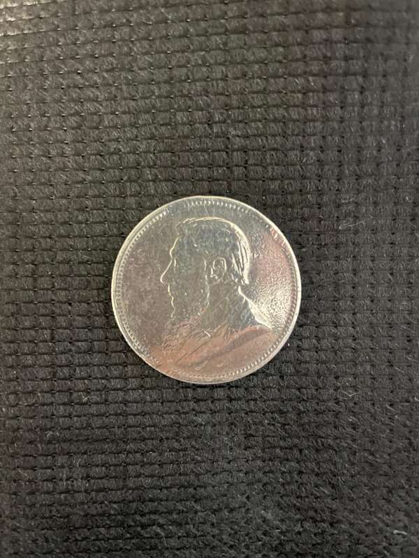 1895 ZAR Two Shillings Silver Kruger Coin