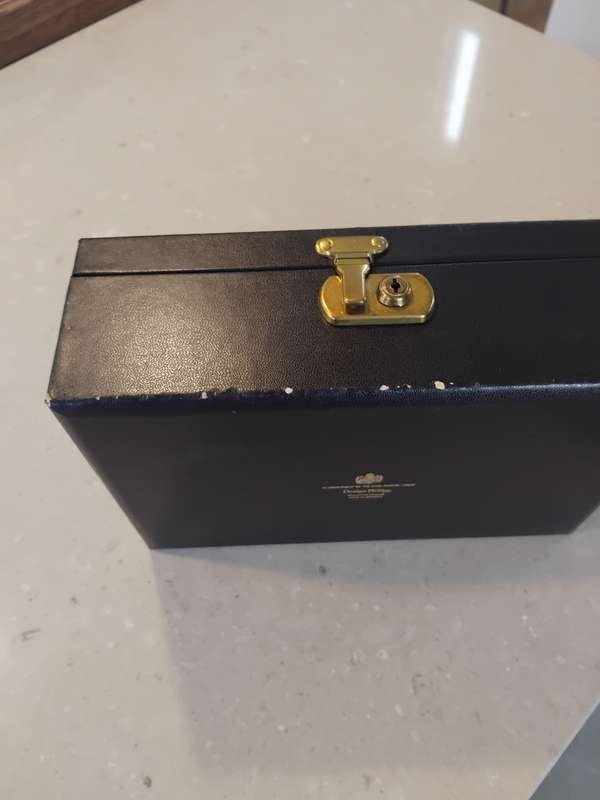 Vintage "By Appointment to the Royal Swedish Court" designed by Phillipp Black, gold Jewellery Box