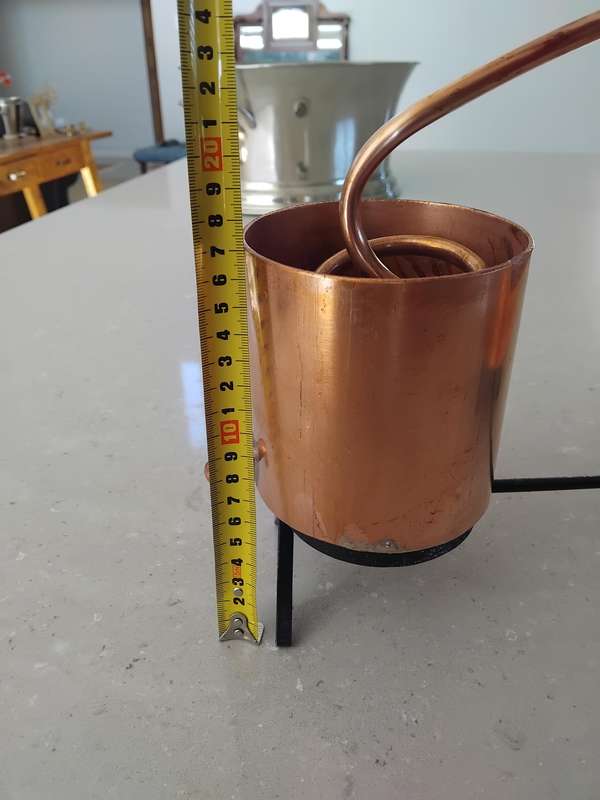 Extremely rare find! A solid copper moonshine still.