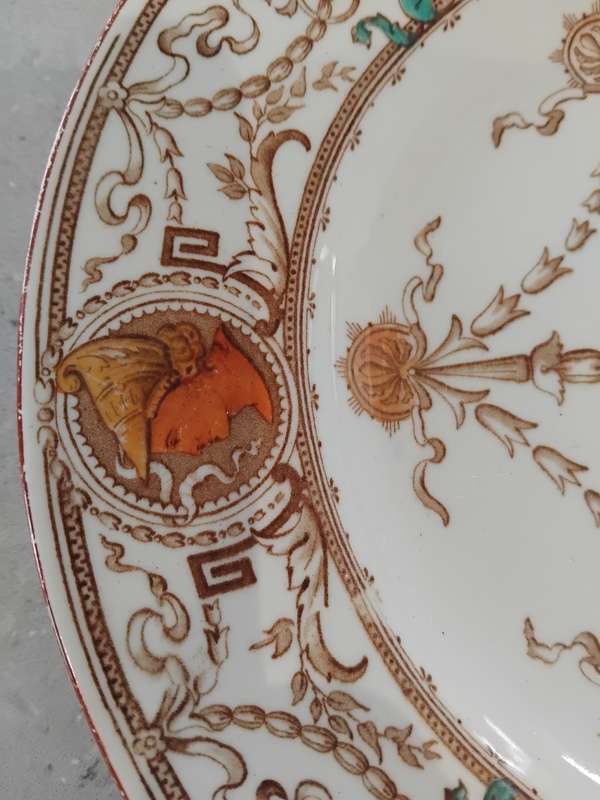 Rare, Antique 1886 TC Brown Westhead Moore and Co - Design Pergolesi - Large Serving Platter.