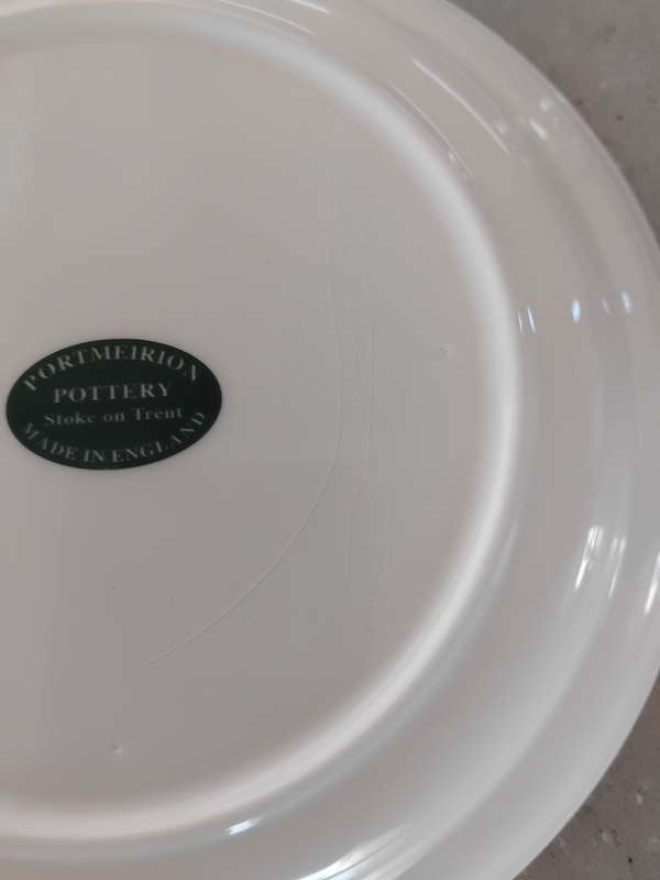 Vintage older backstamp salad/dessert plate - Portmeirion - Princess of orange pearl.