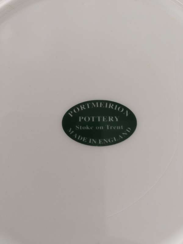 Vintage older backstamp salad/dessert plate - Portmeirion - Princess of orange pearl.