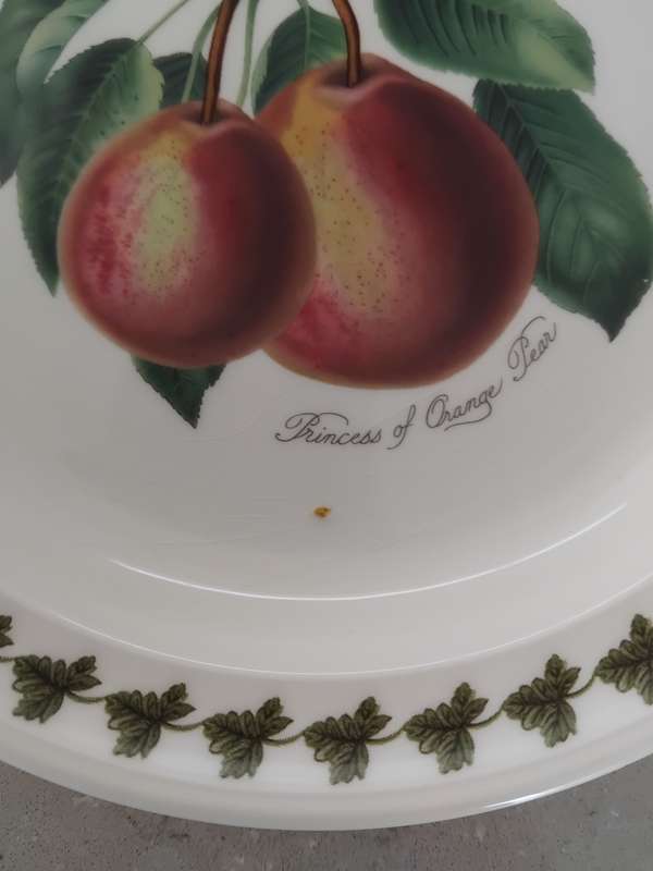 Vintage older backstamp salad/dessert plate - Portmeirion - Princess of orange pearl.