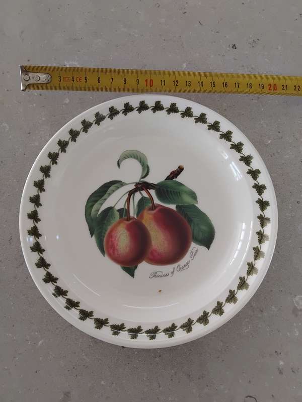 Vintage older backstamp salad/dessert plate - Portmeirion - Princess of orange pearl.