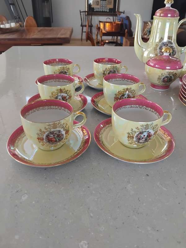 Vintage extremely rare, SEP Made in GDR complete tea set Madonna nr W5.