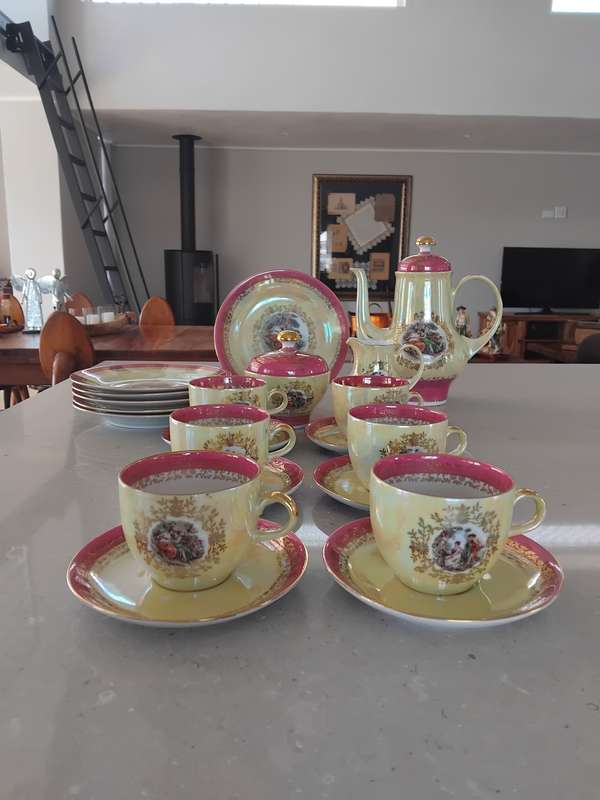Vintage extremely rare, SEP Made in GDR complete tea set Madonna nr W5.