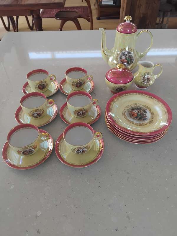 Vintage extremely rare, SEP Made in GDR complete tea set Madonna nr W5.