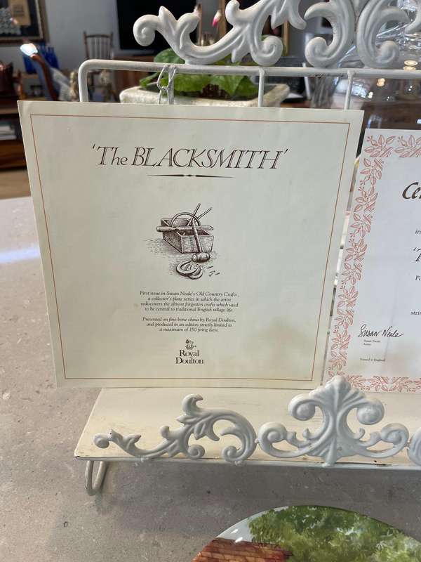 Royal Doulton "The BLACKSMITH" 1st issue by Susan Neale. Box, COA and leaflet.