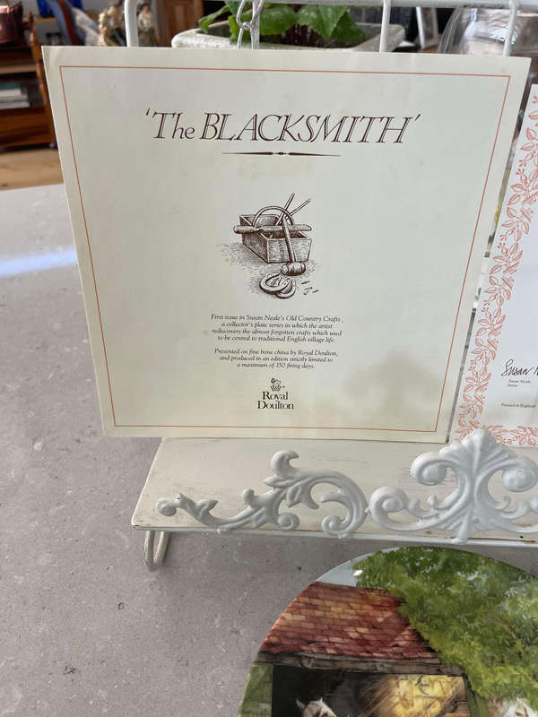Royal Doulton "The BLACKSMITH" 1st issue by Susan Neale. Box, COA and leaflet.