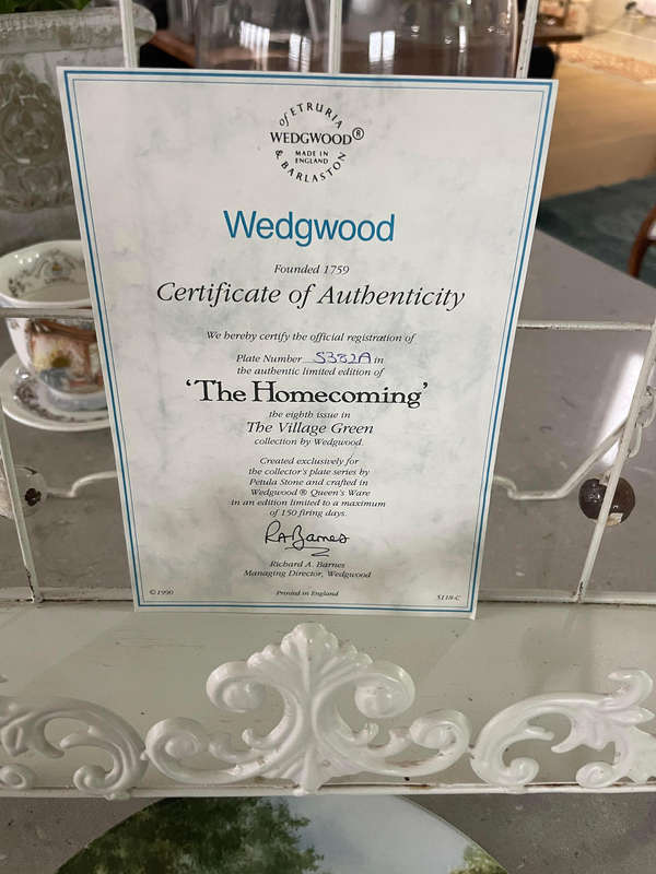 Wedgwood "The Homecoming" by Petula Stone with Box & COA