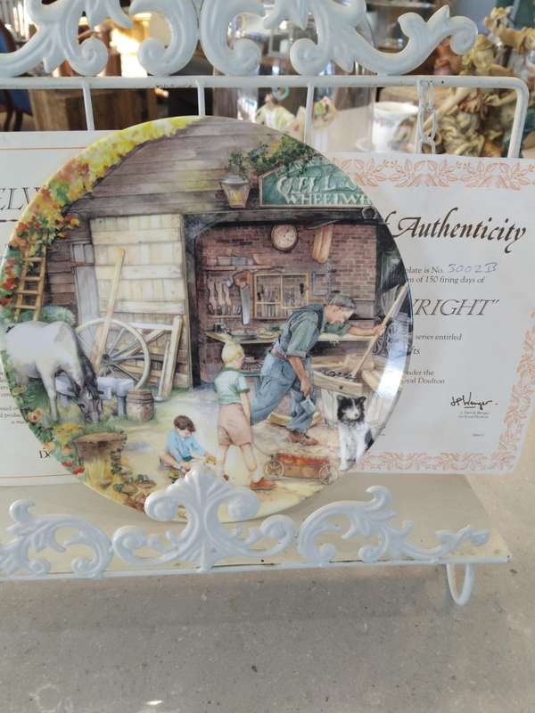 A Limited edition, Royal Doulton plate "THE WHEELWRIGHT" Old Country Crafts. COA, Box and booklet!!