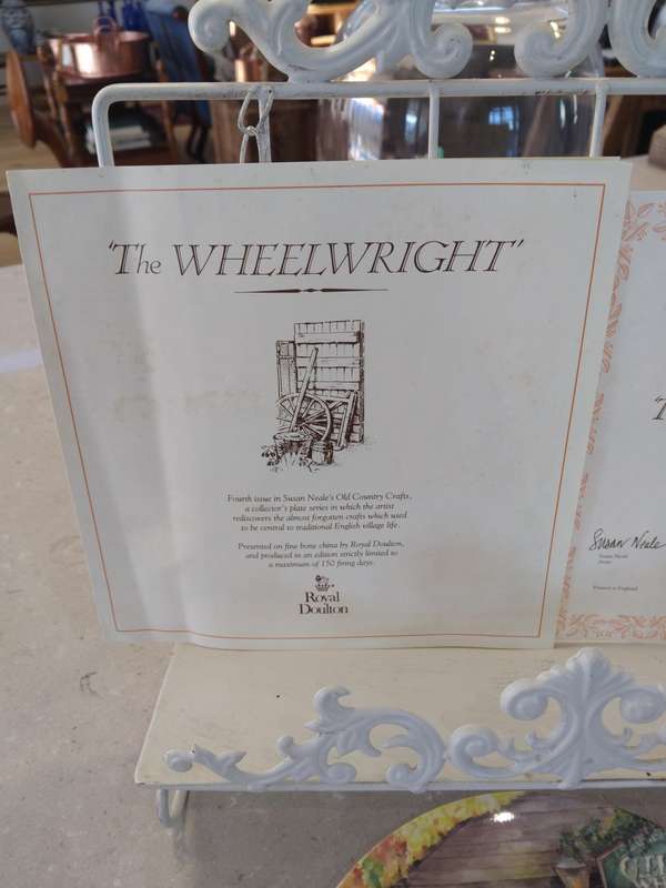 A Limited edition, Royal Doulton plate "THE WHEELWRIGHT" Old Country Crafts. COA, Box and booklet!!