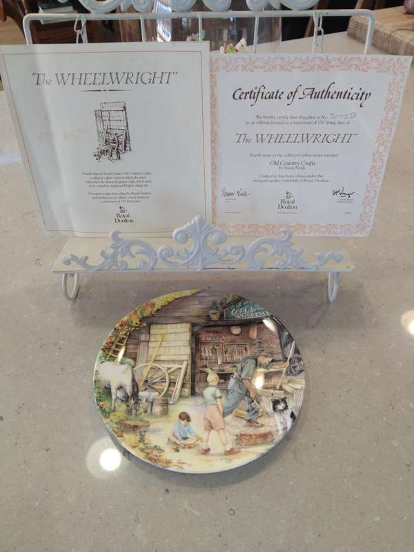 A Limited edition, Royal Doulton plate "THE WHEELWRIGHT" Old Country Crafts. COA, Box and booklet!!