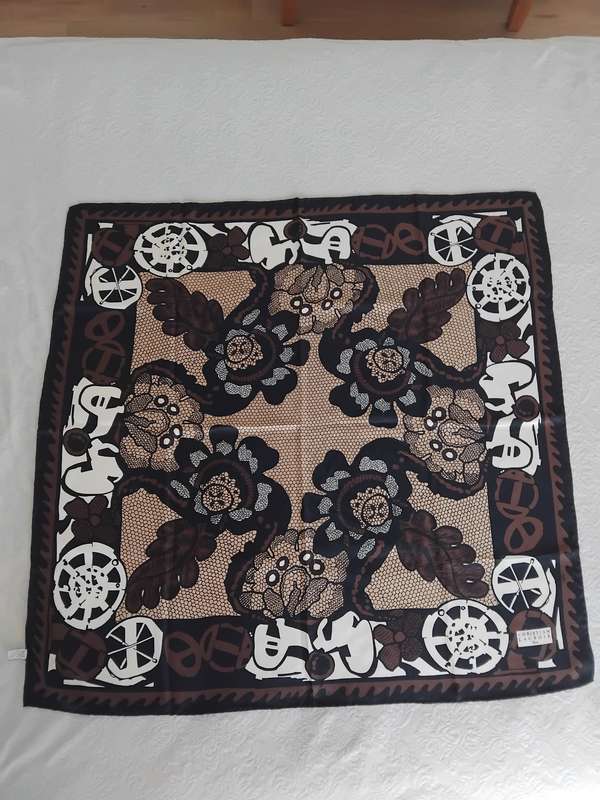 "EXTREMELY RARE" 100% PURE SILK SCARF BY HAUTE COUTURE HOUSE - CHRISTIAN LACROIX Paris!!!!