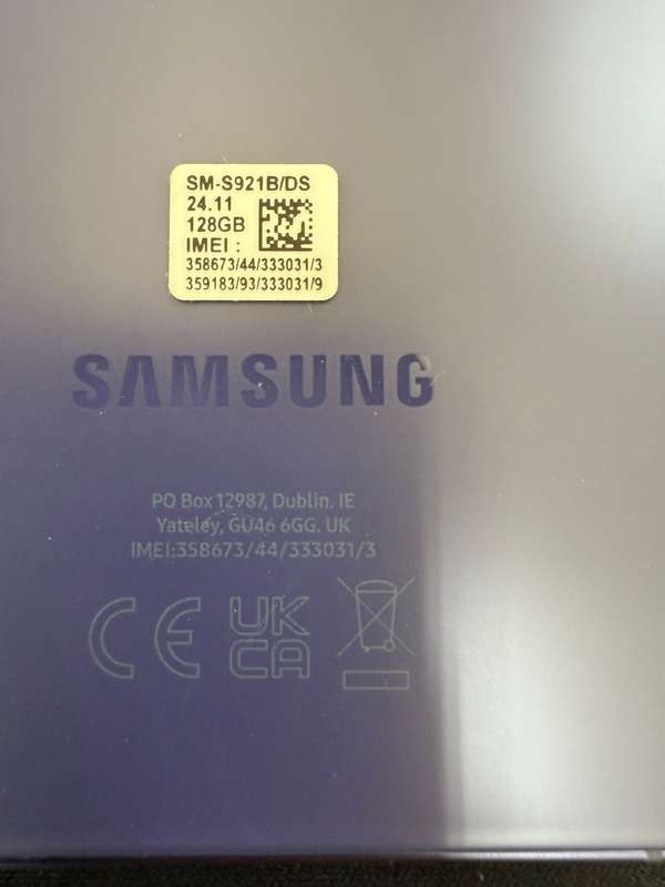 Samsung S24 128GB, Cobalt Violet