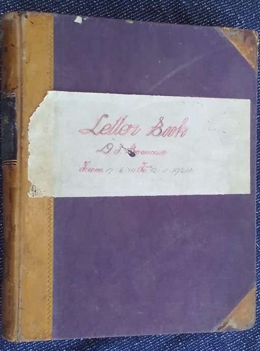LETTER BOOK, 1924, 1000-page volume. Karoo history - PLEASE READ DESCRIPTION.