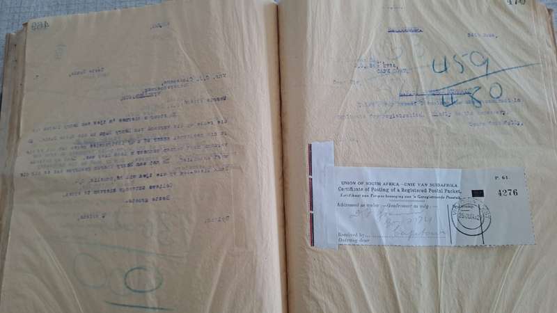 LETTER BOOK, 1927, 1000-page volume. Karoo history - PLEASE READ DESCRIPTION.
