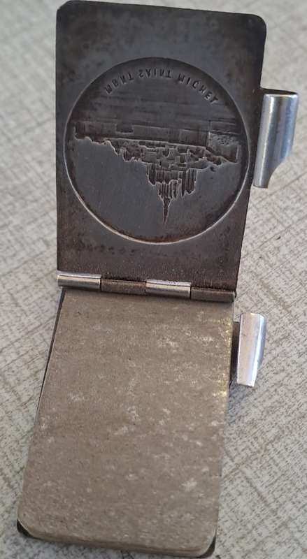 ANTIQUE MONT SAINT MICHEL DANCE CARD HOLDER!