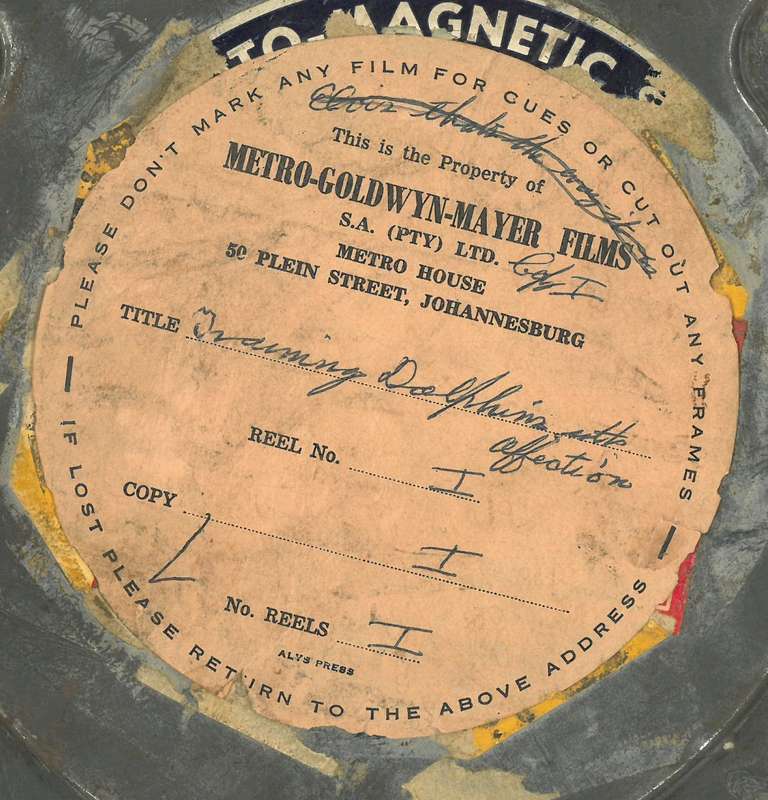 MGM canister containing the film "Training Dolphins" Please view description.