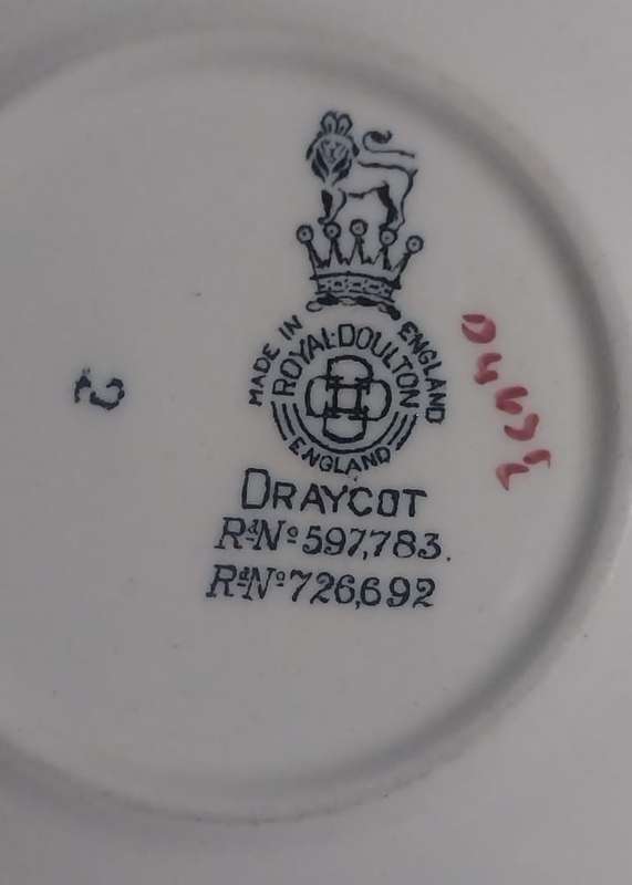 Royal Doulton "Draycot" trio - as illustrated.