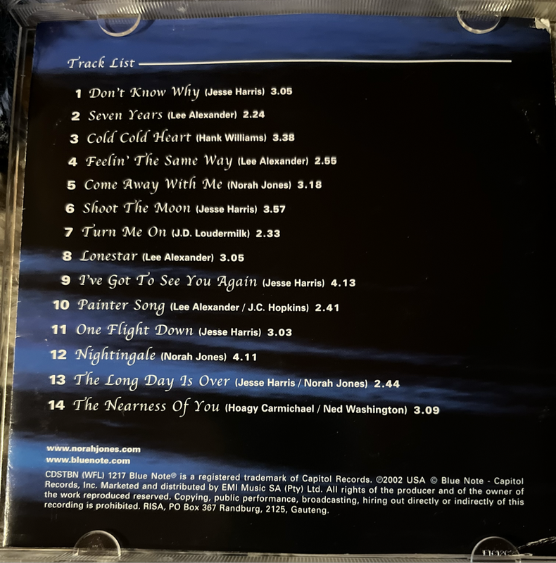 Norah Jones - Come away with me - CDSTBN(WFL)1217