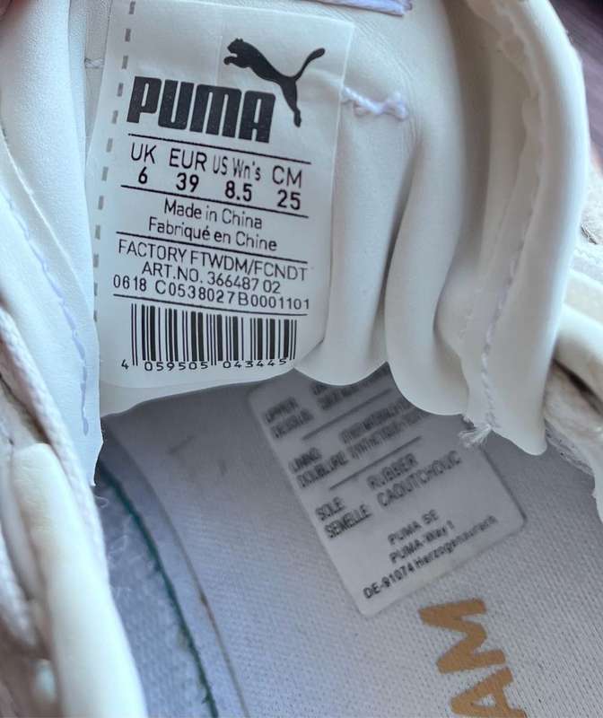 Puma leather white sneakers EU 39