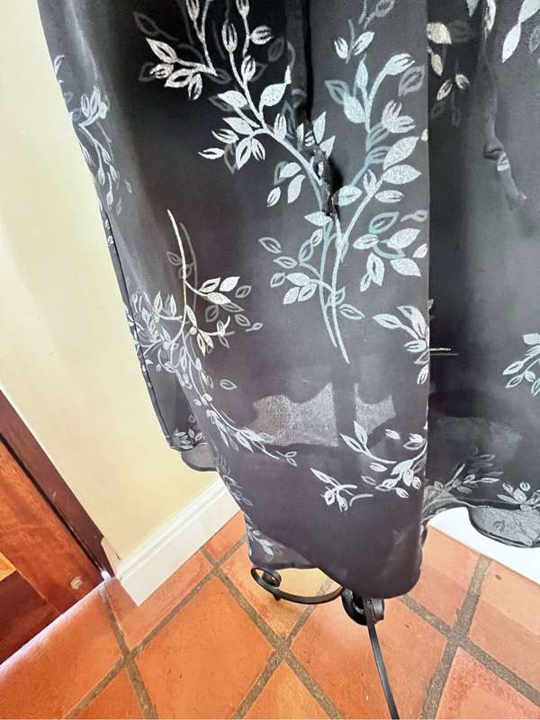 Black chiffon cocktail dress (S)